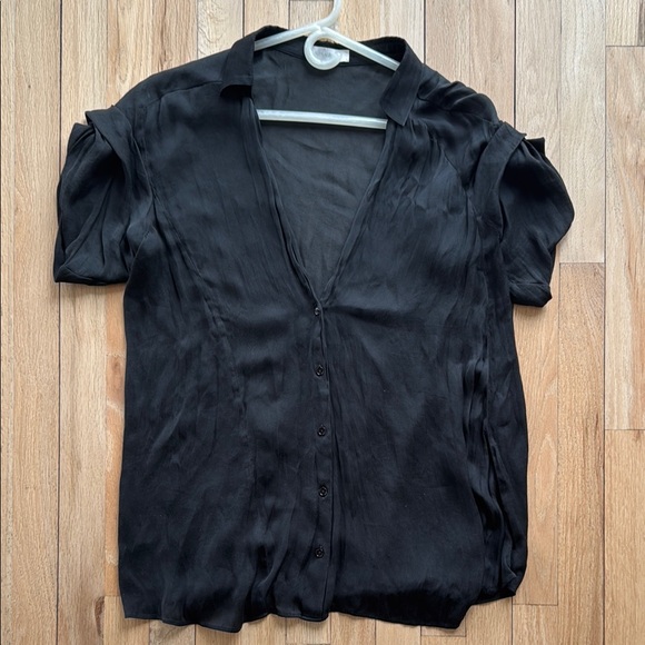 Nina Ricci Black Button Down Shirt size 40 - Picture 1 of 5